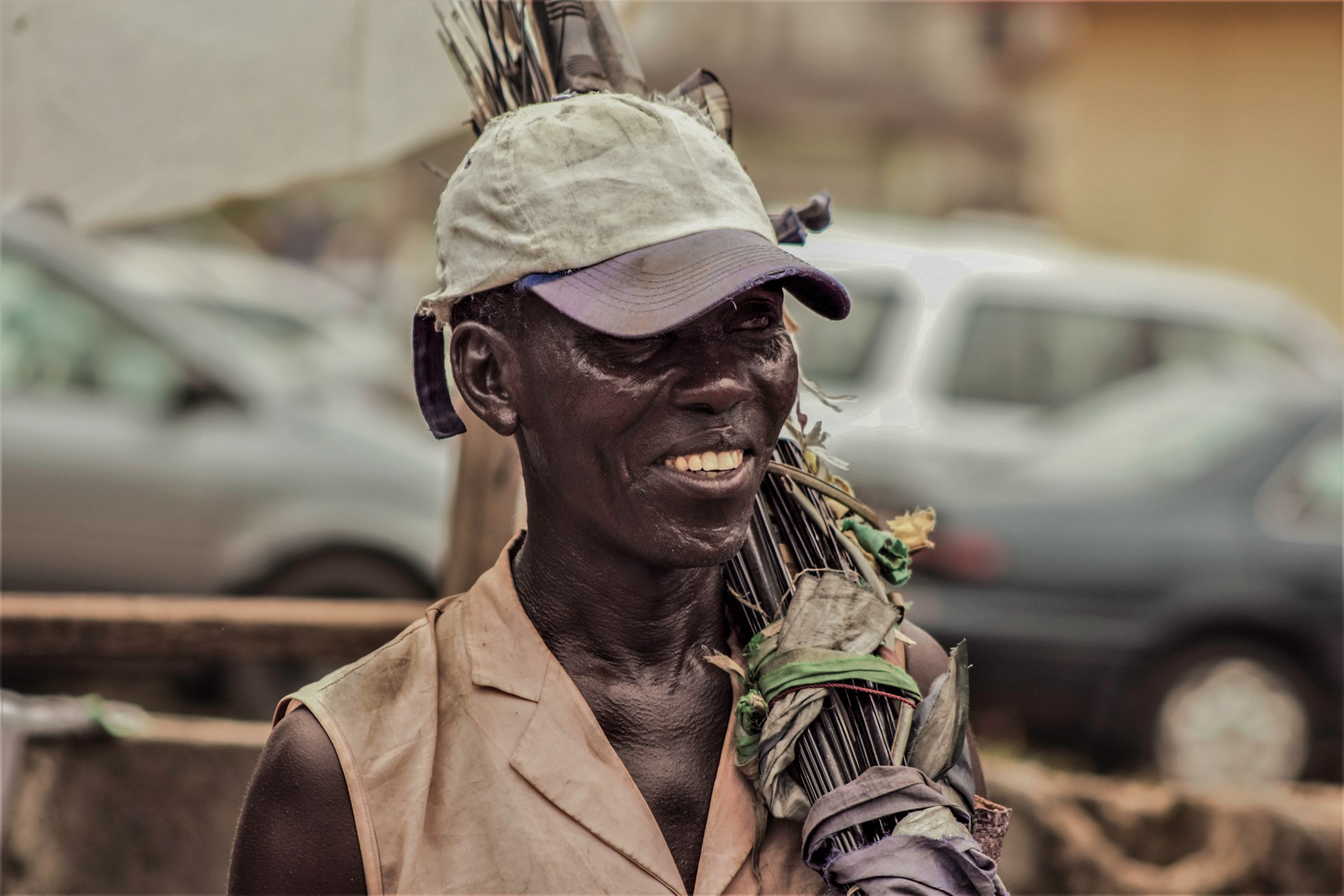 focus photography of man wearing curved-brimmed cap